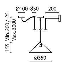 Подвесной светильник Basic colors E27х1, MOD167PL-01B