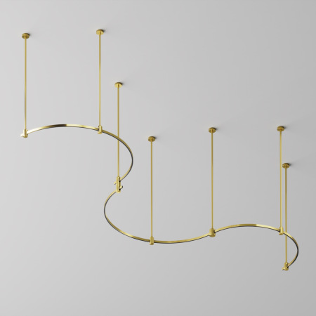 Шинопровод полукруг 650мм Flarity латунь, TRX154-SR-D650-BS