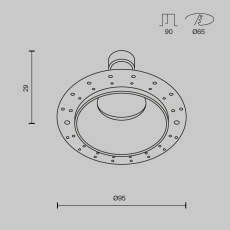 Встраиваемый светильник Share GU10 10Вт IP 54, DL126-GU10-TRS-W