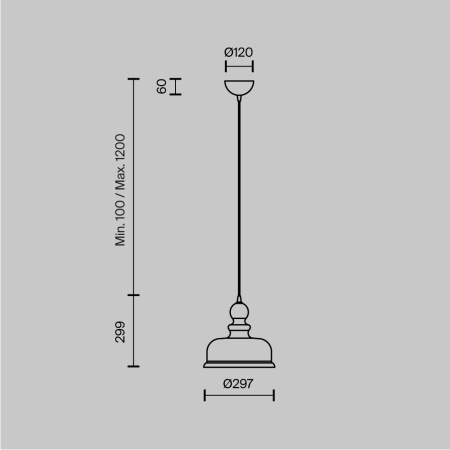 Подвесной светильник Tone P001PL-01BZ