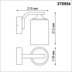 370954 STREET NT23 356 черный Светильник ландшафтный IP54 E27 max 60W 220-240V NAMI