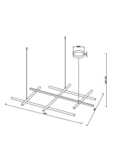 Подвесной светильник Radiance 3000К 80Вт, MOD278PL-L86G3K