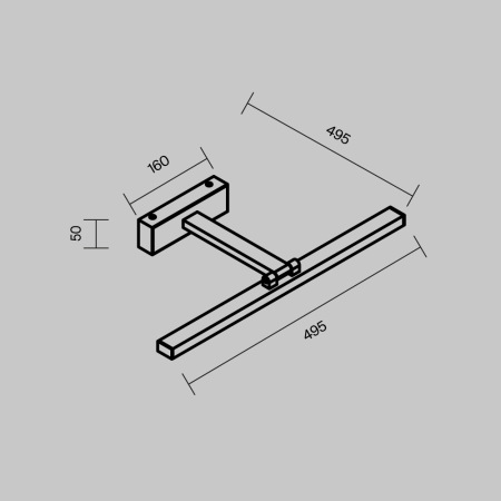 Подсветка Bris 4000К 12Вт IP 20, MIR008WL-L12B4K
