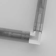 Угловой коннектор S35 накладной белый, TRA004CL-21W