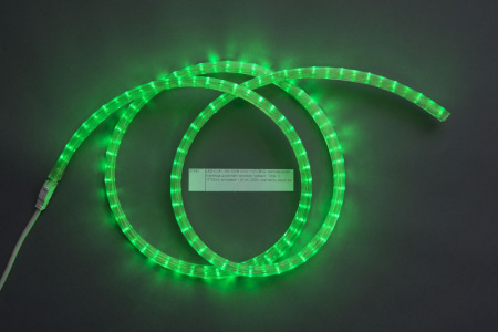 Дюралайт LED-CUFL-3W-100M-220V-1.67CM-G, зеленый, чейзинг, 100м, 220V, D11*20cm, интервал 1,67см, 2М