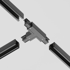 Коннектор Т-образный левый Trinity черный, TRA005CT-31B-L