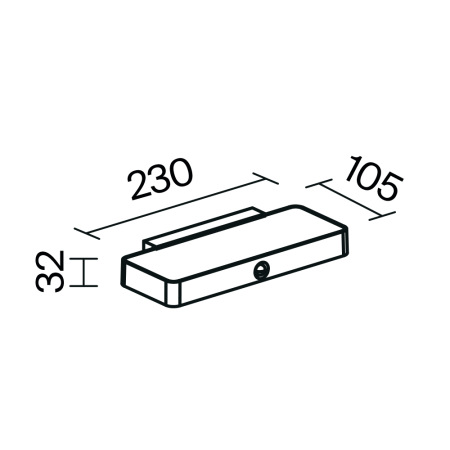 Настенный светильник (бра) Pir 3000K 2Вт IP54, OSL456WL-L2GF3K