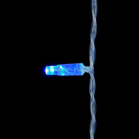 Гирлянда Бахрома с Колпачком 3,1 x 0,5 м Синяя 220В, 120 LED, Провод Прозрачный ПВХ, IP65