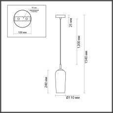 6551/1B SUSPENTIONI LN23 200 матовое золото Подвес E14 1*40W 220V ELLIE