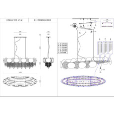 Подвесная люстра Lumien Hall Tesiya LH3055/6PL-CLNL