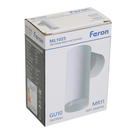 Светильник Feron ML1025 настенный под лампу GU10, белый