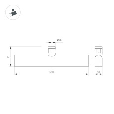 Светильник ART-APRIORI-FLAT-L500-15W Warm3000 (TN, 120 deg, 48V) (Arlight, IP20 Металл, 3 года) 047778