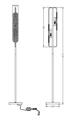 Напольный светильник (торшер) Marmo G9х2 40Вт MOD099FL-02G