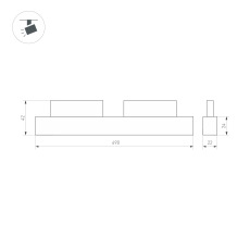 Светильник MAG-ORIENT-FLAT-L690-24W Day4000 (WH, 100 deg, 48V) (Arlight, IP20 Металл, 5 лет)