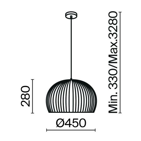 Подвесной светильник Roots E27х1, MOD195PL-01W1
