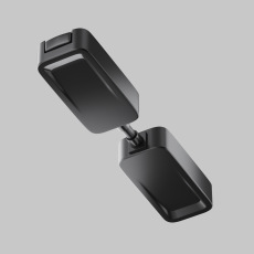 Коннектор питания прямой Radity встраиваемый черный TRA084C-B-12