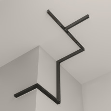 Шинопровод 2м Exility встраиваемый под ГКЛ 12,5мм, черный, TRX034-422.12B