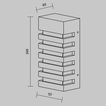 Настенный светильник (бра) Remsa E14х1 40Вт IP54, O034WL-01B