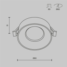 Встраиваемый светильник Pauline DL046-01W