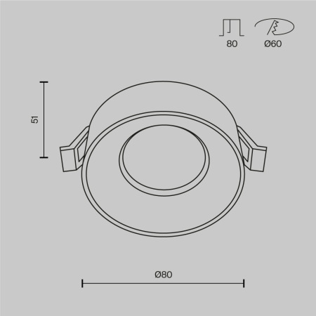 Встраиваемый светильник Pauline DL046-01W