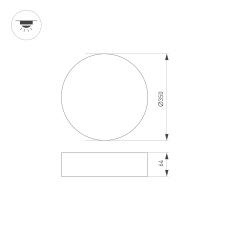 Светильник SP-RONDO-R350-30W Warm3000 (BK, 120 deg, 230V) (Arlight, IP40 Металл, 3 года)