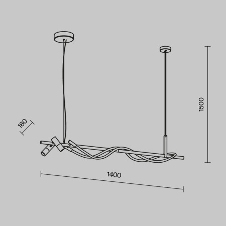 Подвесной светильник Tau 3000K 42Вт MOD166PL-L30GB3K