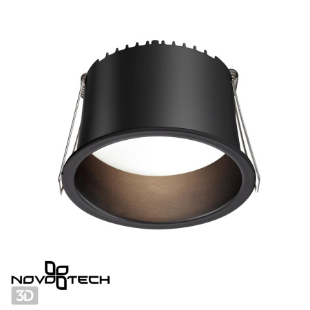 359237 SPOT NT23 282 черный Светильник встраиваемый светодиодный IP20 LED 12W 220V 840Лм 3000К TRAN
