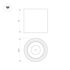 Светильник SP-SALT-R75-8W Warm3000 (WH-BK, 40 deg, 230V) (Arlight, IP44 Металл, 5 лет)