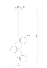 Подвесной светильник Freya FR5199PL-05BS1