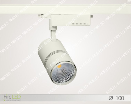 Трековый светодиодный светильник 220 Вольт, 50 Ватт, IP20, FLED-TL 066-50-3000К