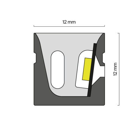 Гибкий неон 12x12 24В 12Вт/м 4000K IP67 5м