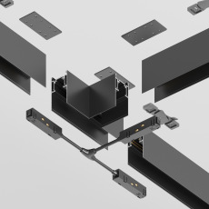 Коннектор Т-образный Gravity накладной черный, TRA010CT-41B