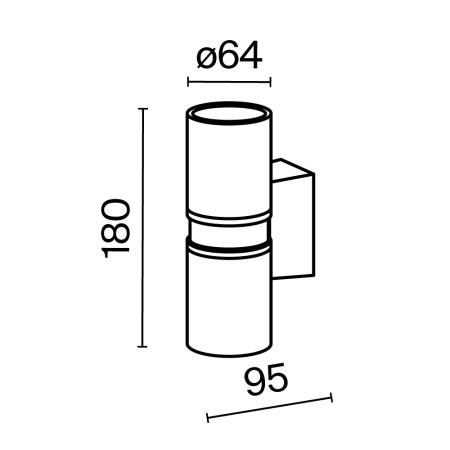 Настенный светильник (бра) Bowery GU10х2 50Вт IP 54, O582WL-02B
