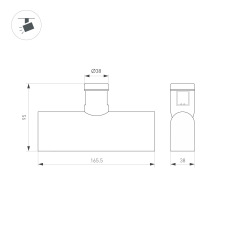 Светильник ART-APRIORI-LASER-L165-8W Warm3000 (BK, 48 deg, 48V) (Arlight, IP20 Металл, 3 года)