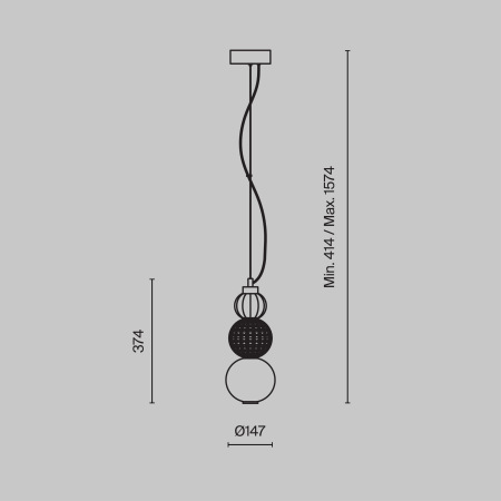 Подвесной светильник Collar 3000K 16Вт, P069PL-L16CH3K