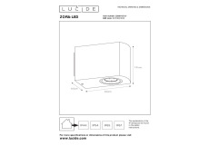Уличный настенный светильник Lucide Zora Led 22861/05/31