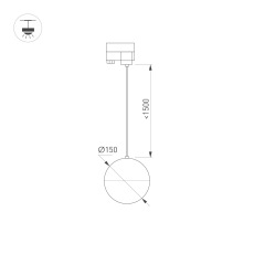 Светильник LGD-EMISFERO-TRACK-HANG-2TR-R150-11W Day4000 (GD, 170 deg, 230V) (Arlight, IP20 Металл, 3 года)