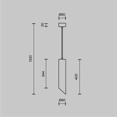 Подвесной светильник Lipari GU10 1x10Вт, P044PL-01-40GU10-W