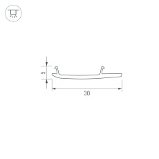 Экран STRETCH-S-30-WALL-SIDE-100m (STEP) (Arlight, -)