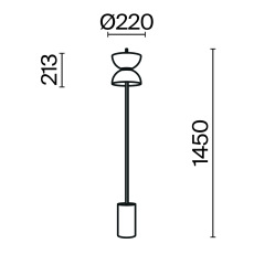 Напольный светильник (торшер) Kyoto 3000К 11Вт, MOD178FL-L11B3K