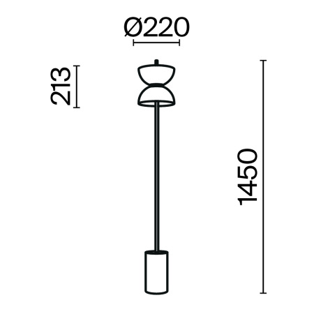 Напольный светильник (торшер) Kyoto 3000К 11Вт, MOD178FL-L11B3K