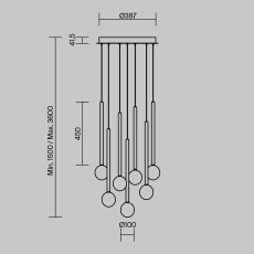 Подвесной светильник Bubble dream 3000К 23Вт, MOD383PL-L20BBS3K