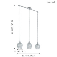 Подвесной светильник Eglo Bonares 1 94897
