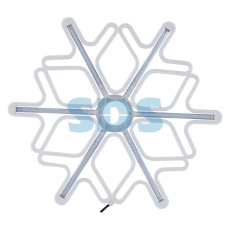Фигура «Снежинка» из гибкого неона с эффектом тающих сосулек,  60х60 см,  цвет свечения белый NEON-NIGHT