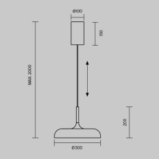 Подвесной светильник Gerhard 3000K 31Вт, MOD189PL-L30B3K