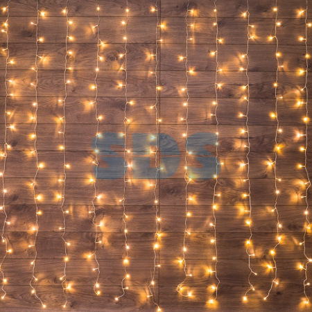 Гирлянда Светодиодный Дождь  2,5x2 м, свечение с динамикой, Прозрачный провод, 230 В, диоды ТЕПЛЫЙ БЕЛЫЙ