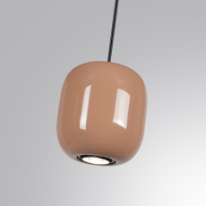 5053/1G PENDANT ODL24 447 черный/св.терракотовый/металл Подвес GU10 LED 4W OVALI