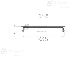 Рассеиватель матовый поликарбонат LC-LRM-94-6