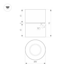 Светильник SP-POINT-SURFACE-R85-12W Warm3200-MIX (WH, 36 deg, 230V) (Arlight, IP20 Металл, 5 лет)
