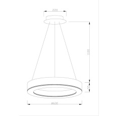 Подвесной светодиодный светильник Moderli Viso V1771-PL